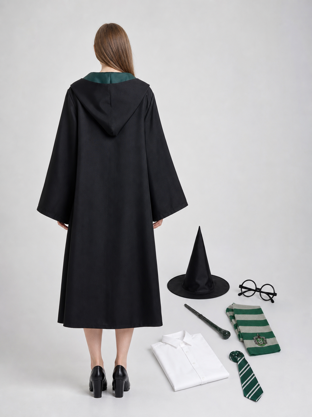 Wizard Costume: Robe, Hat, and Accessories