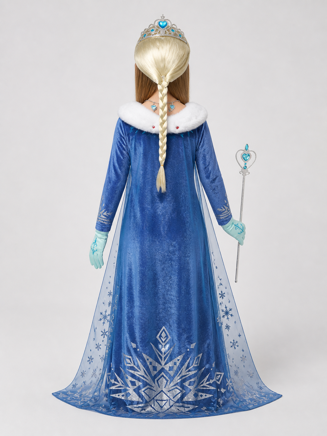 Children’s Elsa Princess Costume with Accessories back view