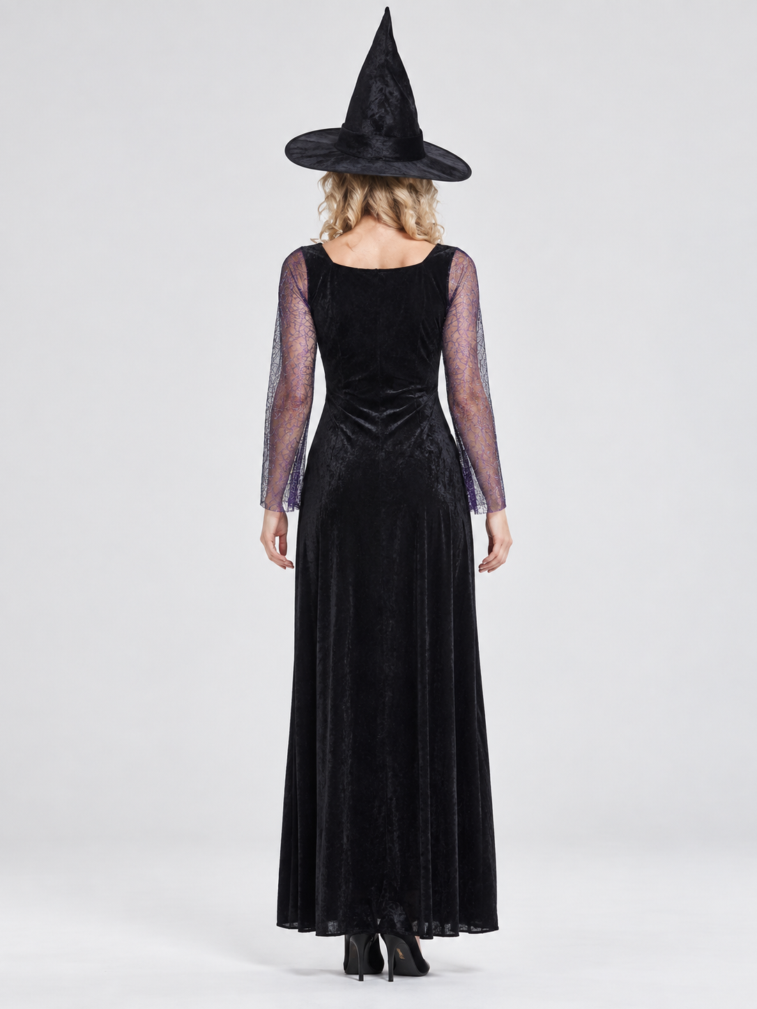 Witch Costume: Dress, Hat, Purple