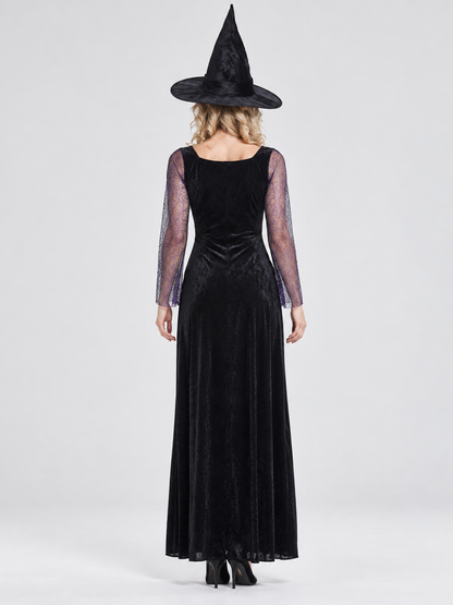 Witch Costume: Dress, Hat, Purple