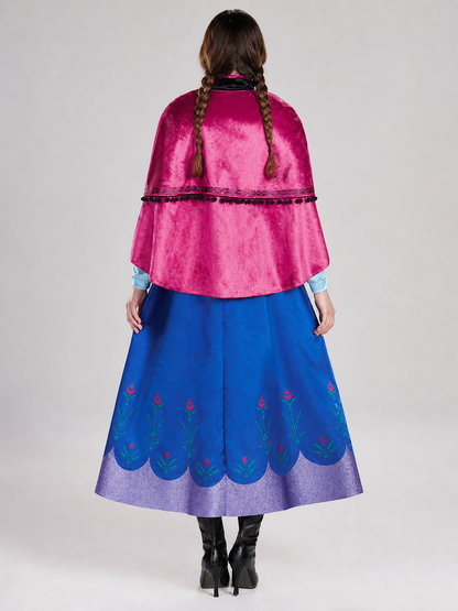 Fairytale Carnival Costume with Dress and Cape
