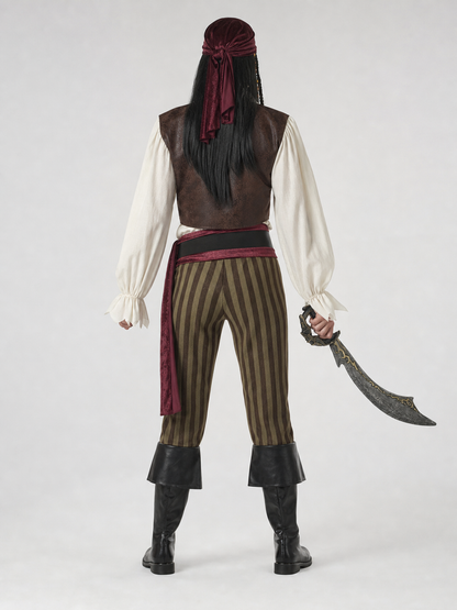 Pirate Costume with Shirt and Vest