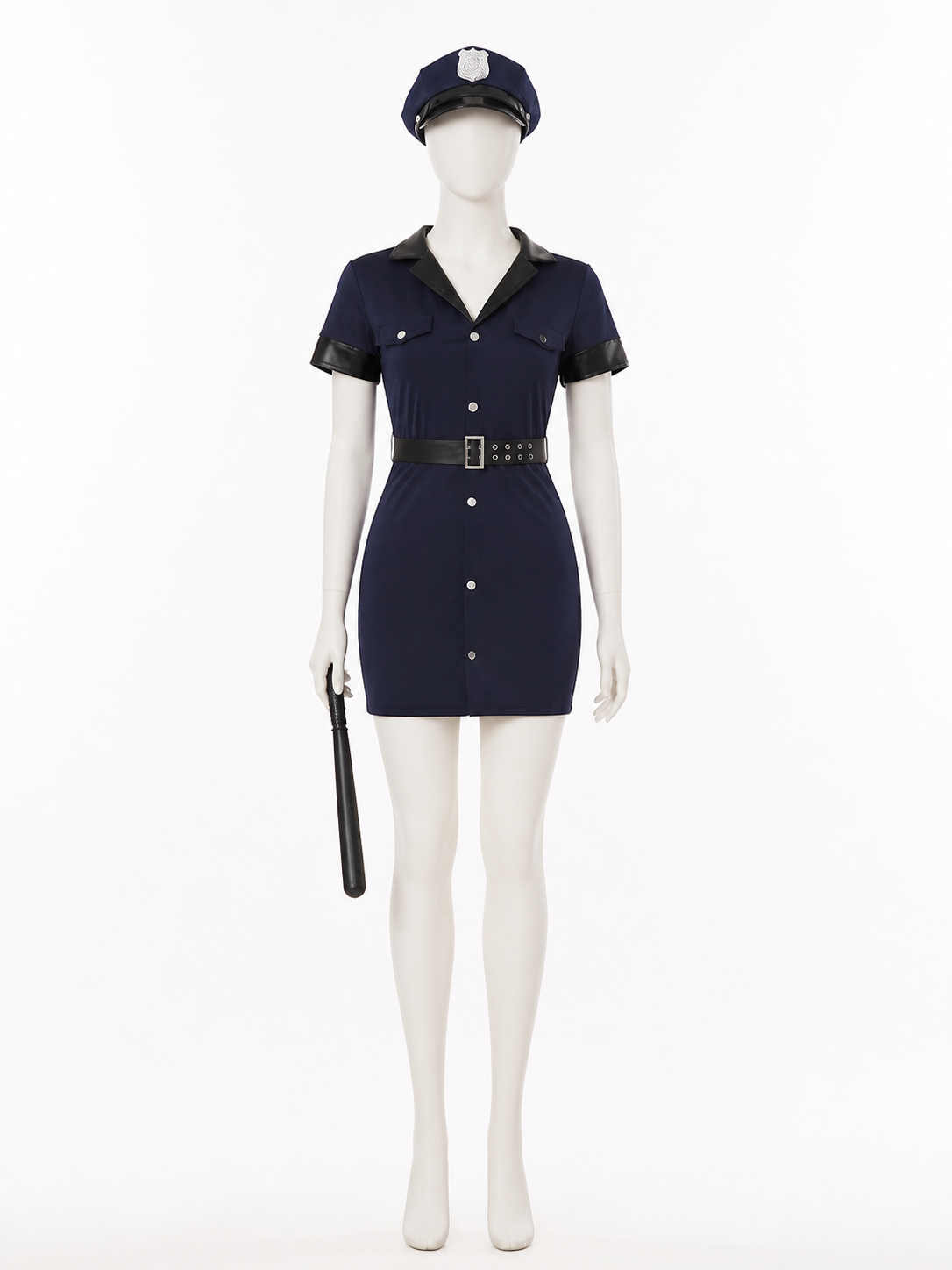 Women's Police Costume, Carnival T58-06 Dress back view