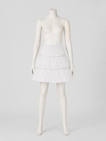 Multi-Layer White Fluffy Tutu Skirt for Carnival back view