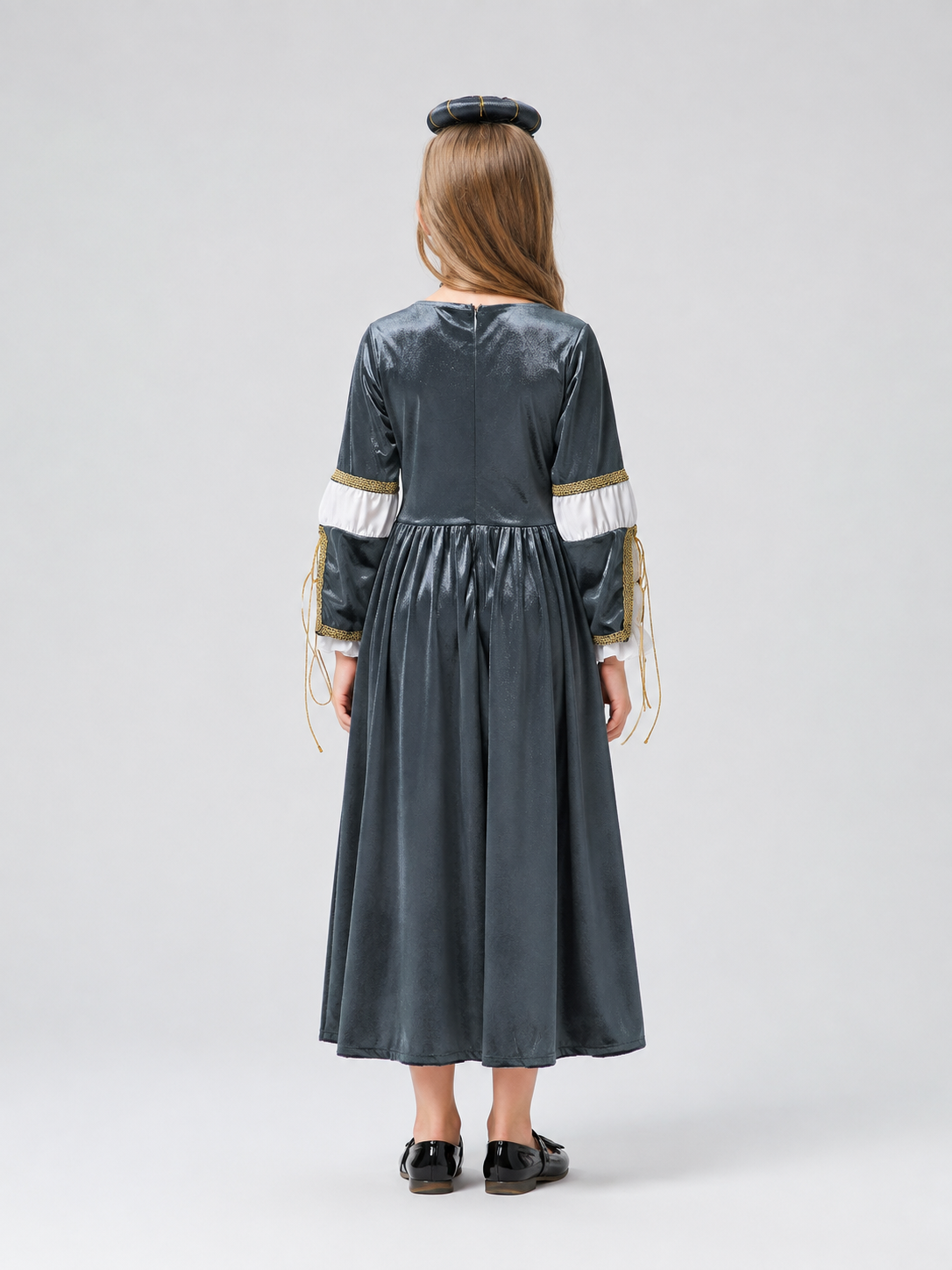 Medieval Carnival Dress with Head Accessory back view