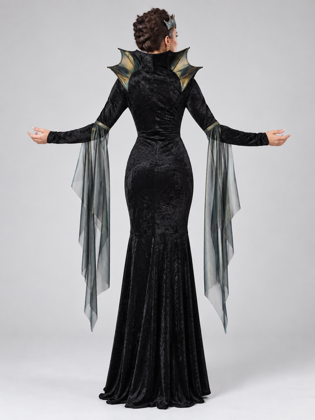 Costume: Black Dress with High Collar