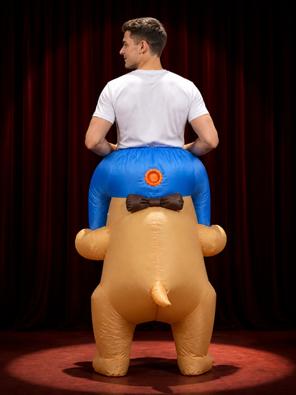 Inflatable Dinosaur Costume for Adults, Funny Halloween Party Outfit back view