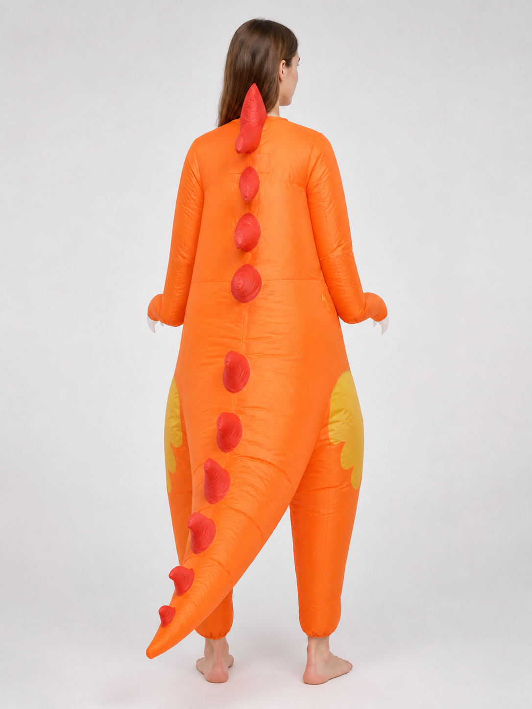 Inflatable Dragon Costume, Orange, One Size