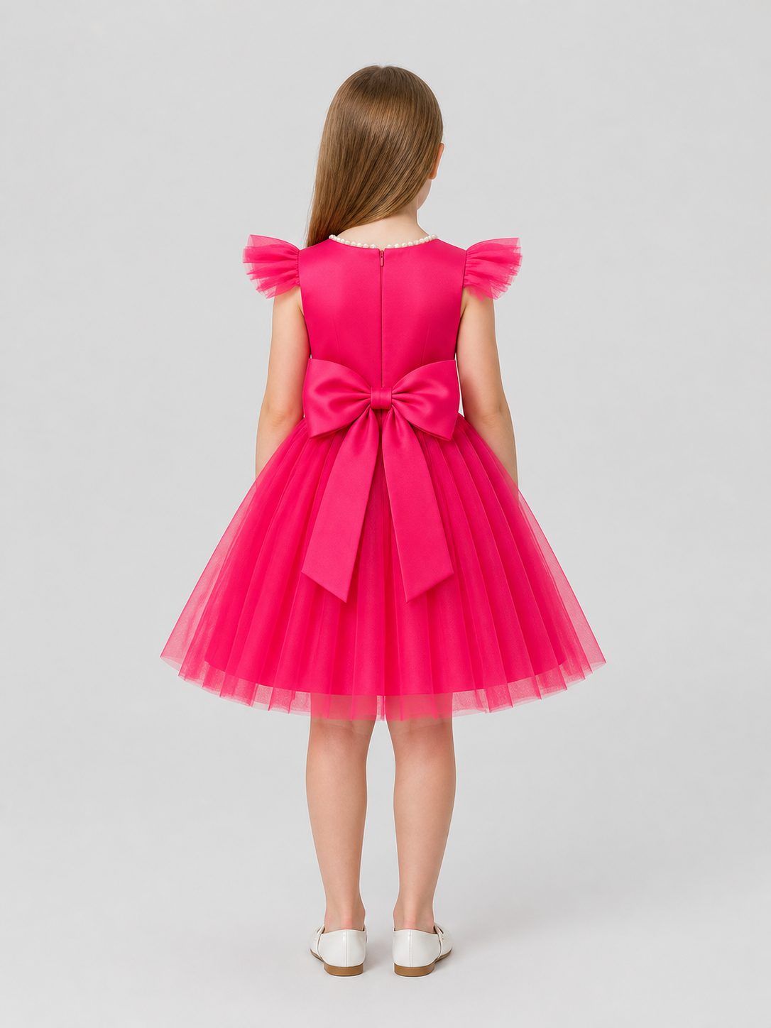Full Tutu Dress for Girls with Pearls and Bows