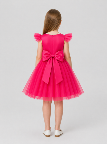 Full Tutu Dress for Girls with Pearls and Bows