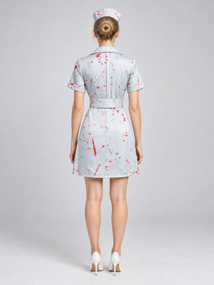 contrasting red splatter print womens_nurse_cosplay_costume_set product image 4
