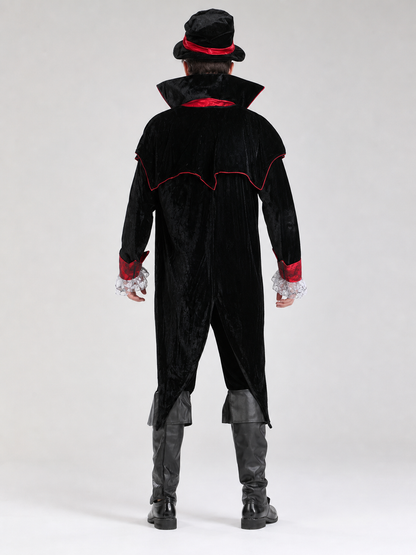 Vampire Carnival Costume with Hat and Cape