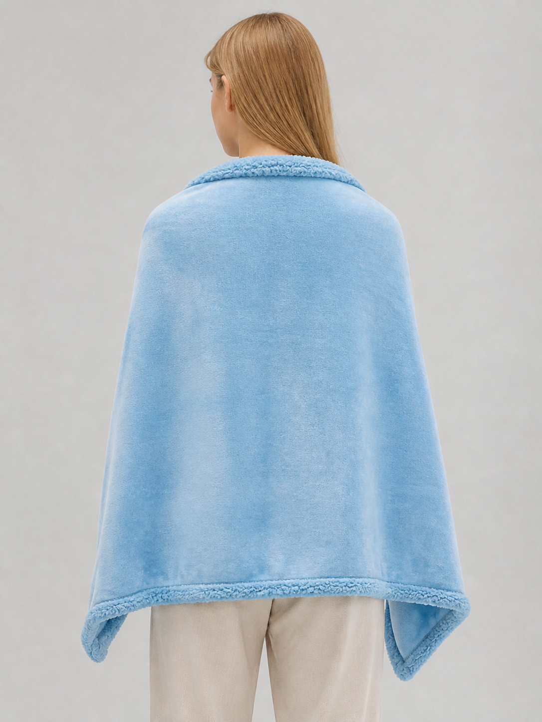 Reversible Pet Blanket: Sherpa and Flannel back view