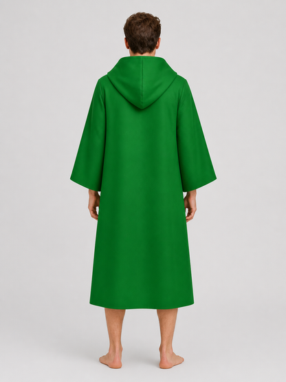 Green Long Hooded Cloak for Halloween back view