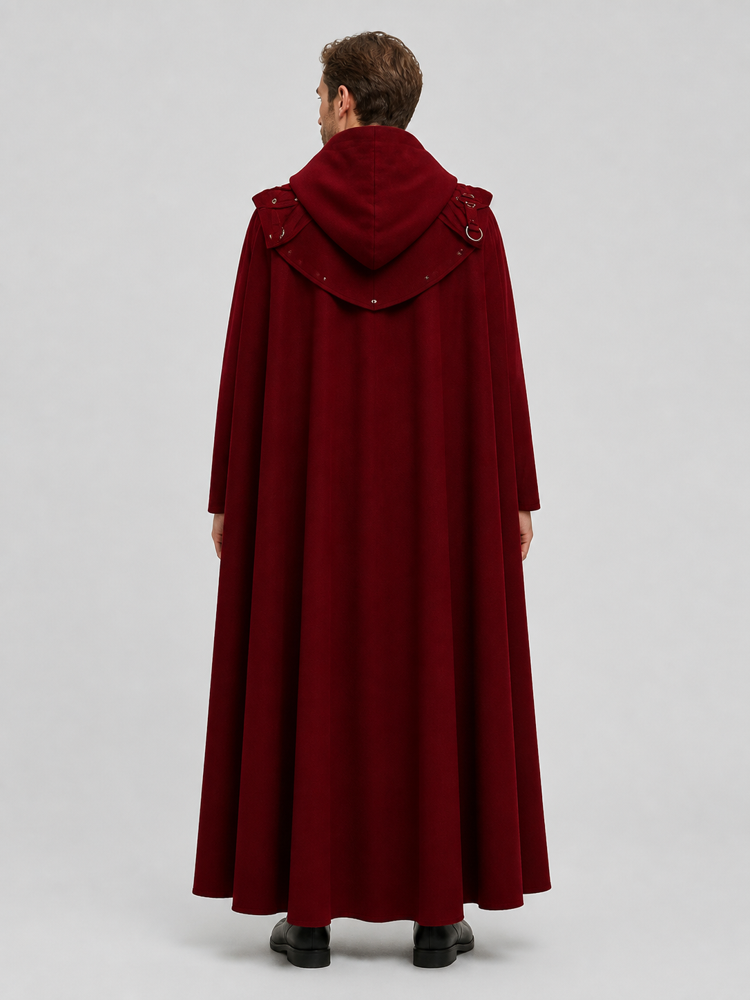Hooded Death Cloak for Halloween, Vampire Costume back view