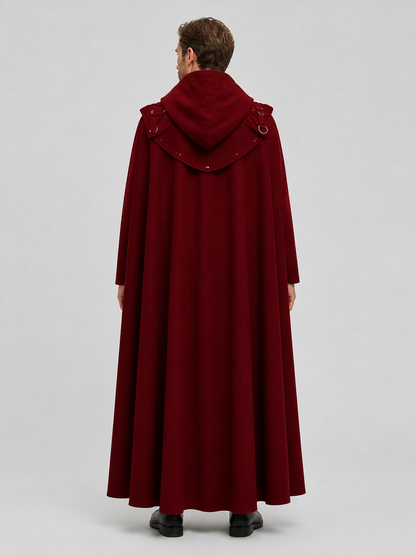 Hooded Death Cloak for Halloween, Vampire Costume back view