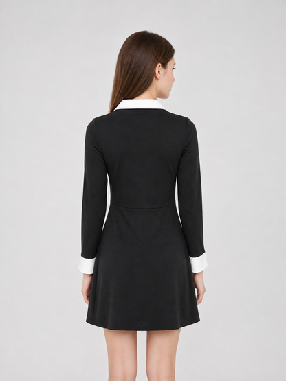 Wednesday cosplay costume: dress, wig, and accessory