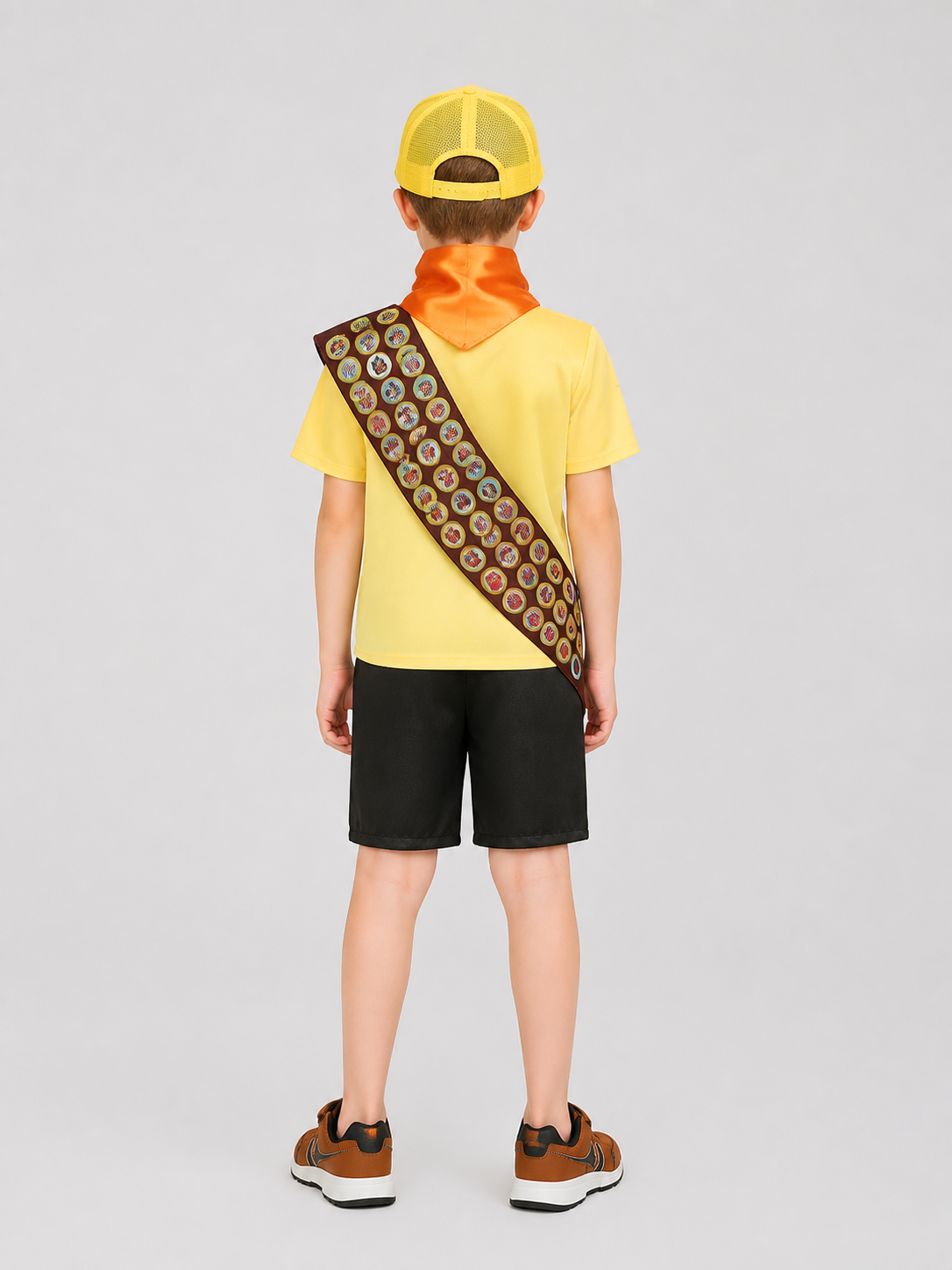 Russell Costume from the Animated Film Up, Cosplay Set back view