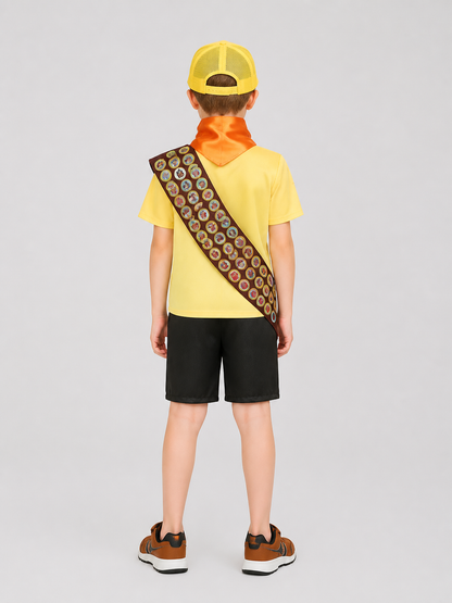 Russell Costume from the Animated Film Up, Cosplay Set back view