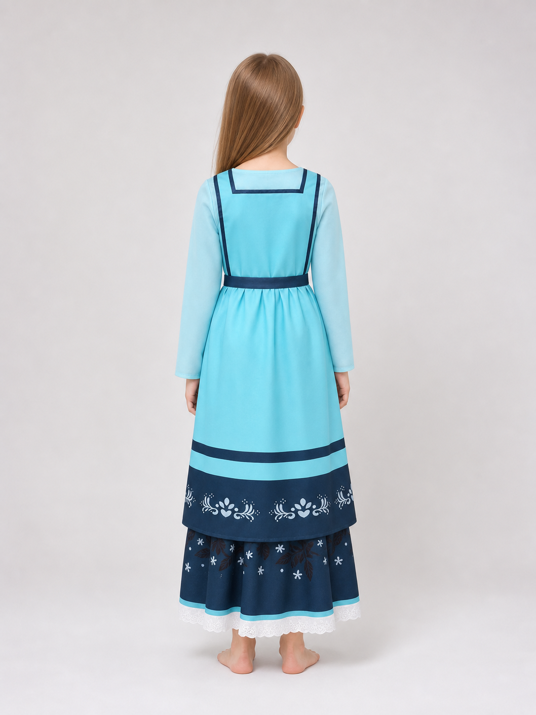 Cosplay Dress with Apron and Lace Trim
