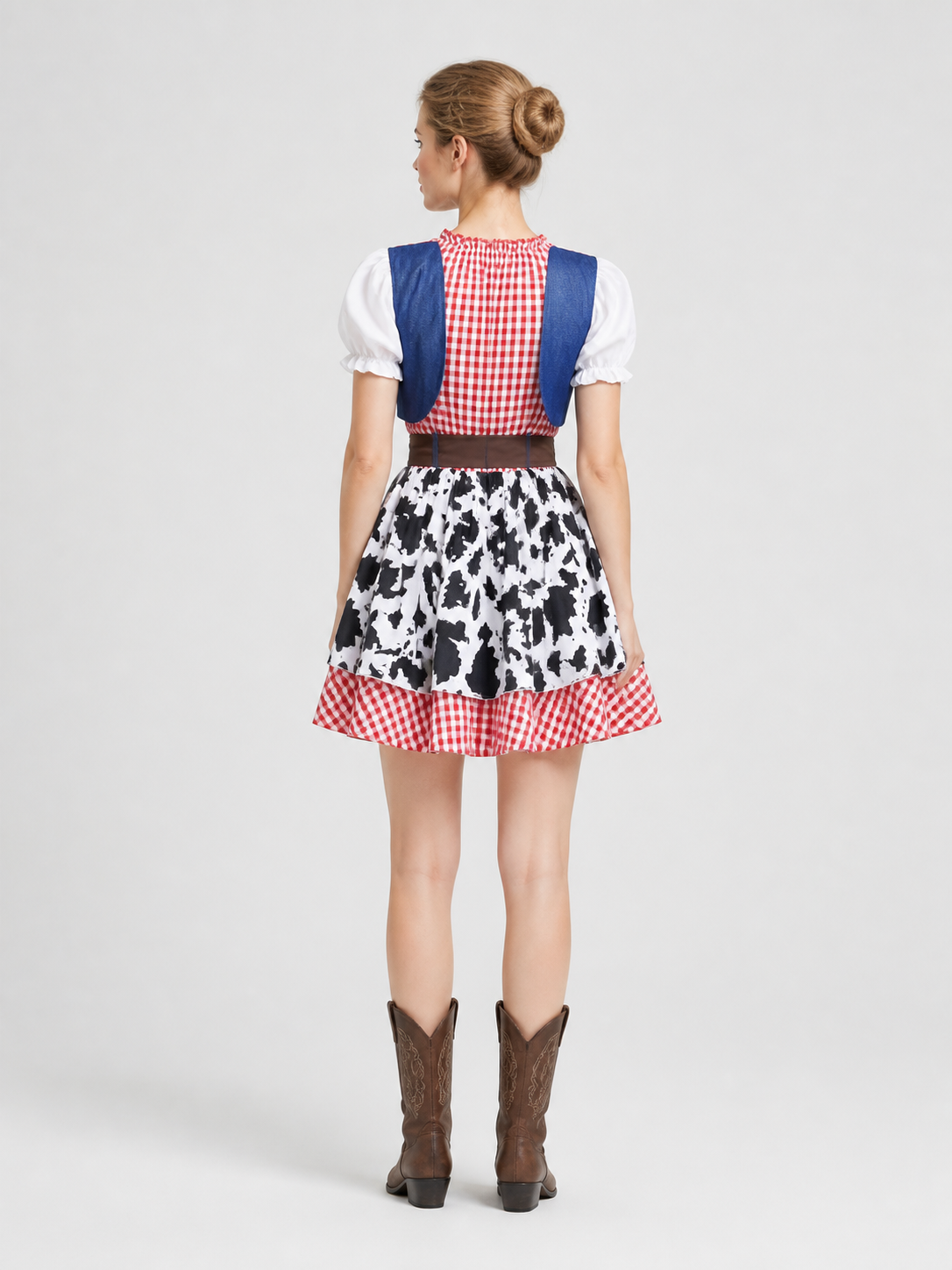 Judy Cosplay Costume from Zootopia, Skirt and Vest back view