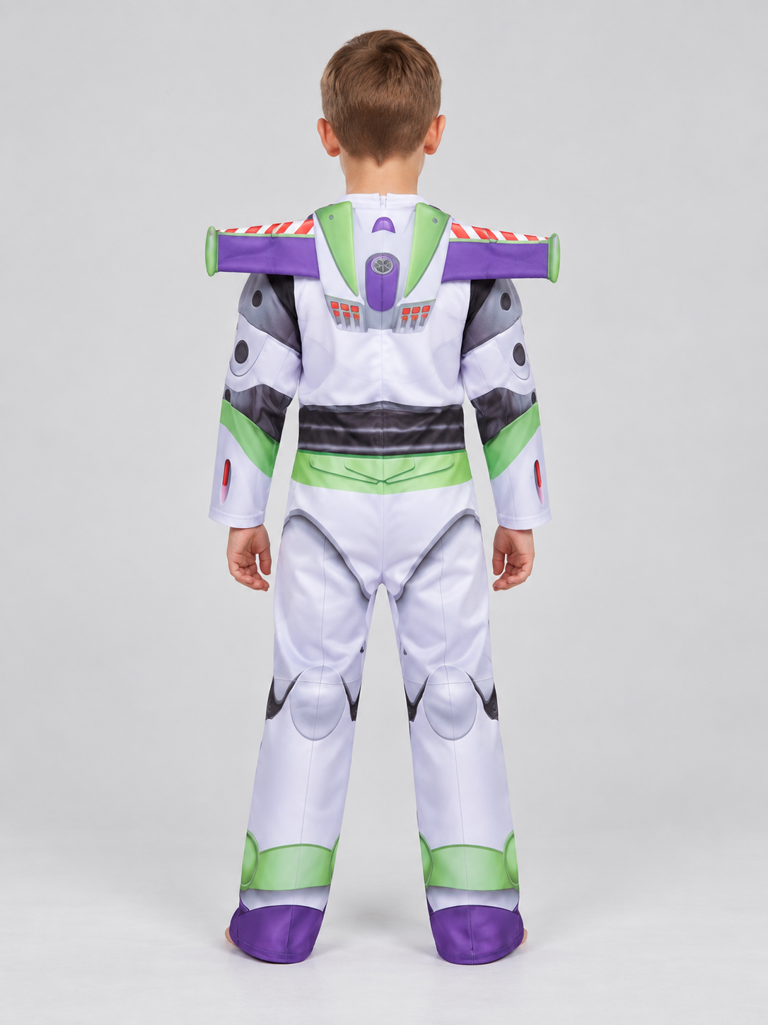 Kids' white carnival costume with wings and mask
