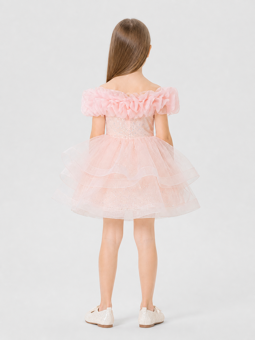 Children's Princess Dress with Sequins and a Full Skirt