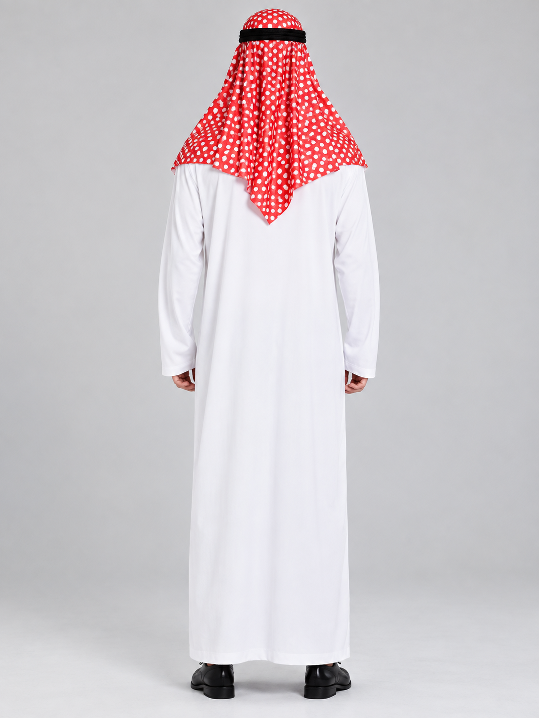 Adult Carnival Costume with White Robe and Glasses