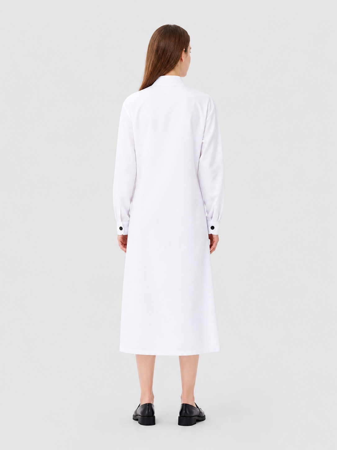 Halloween Carnival Costume, White Long Coat back view