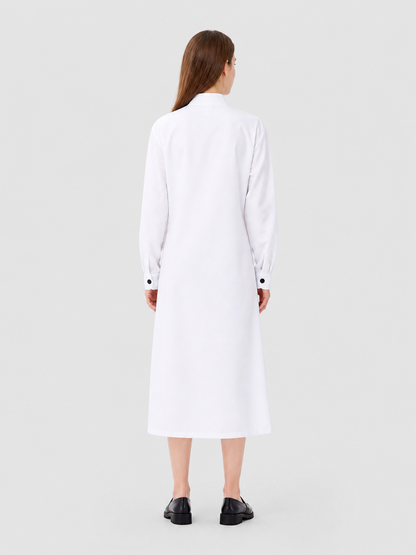 Halloween Carnival Costume, White Long Coat back view