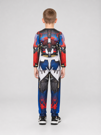 Superhero costume with mask, jumpsuit