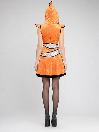 Fish Costume Dress with Hood for Masquerade