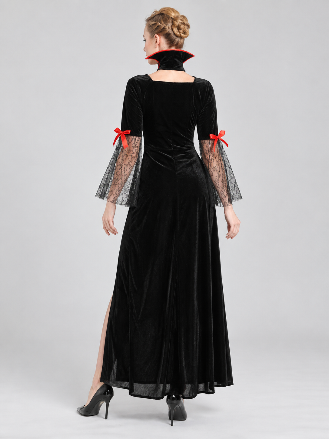 Carnival Costume: Black Dress with Red Accents
