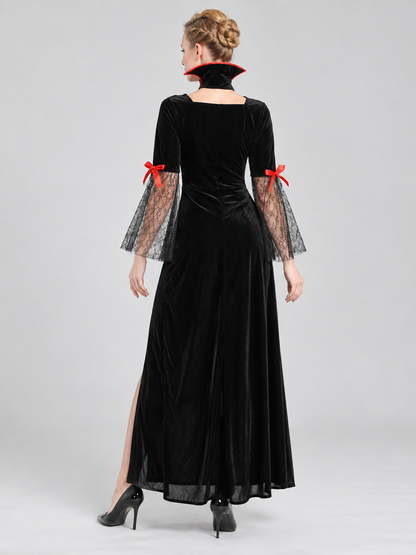 Carnival Costume: Black Dress with Red Accents