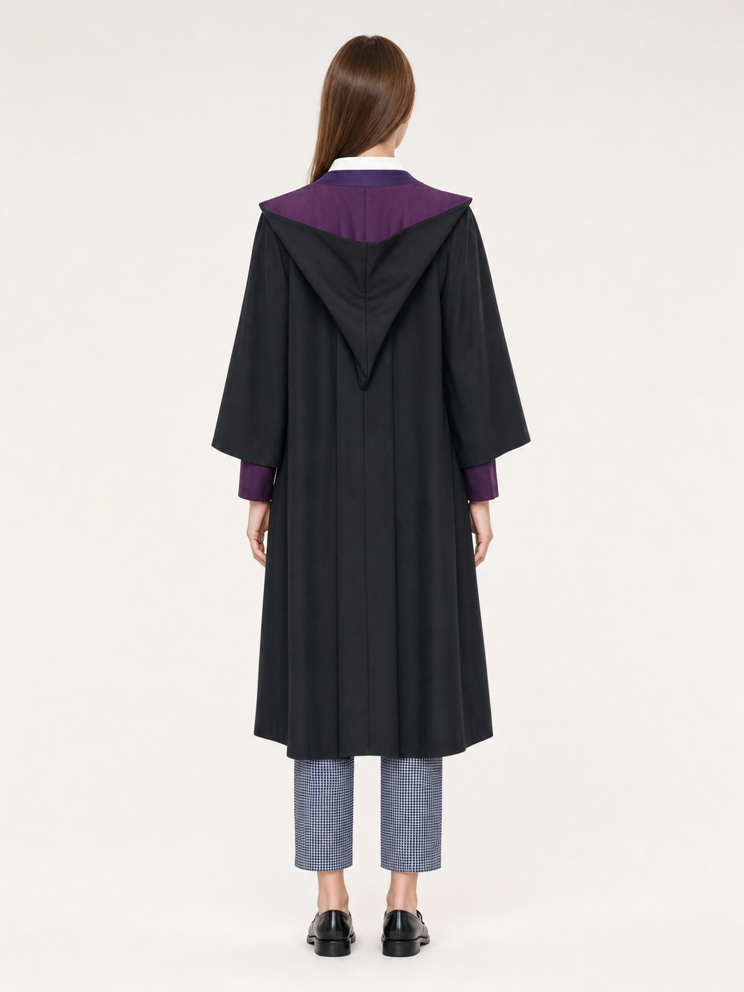 The set is styled after the character Gregory Violet and includes a jacket, vest, shirt, pants, bow tie, and lapel brooch. The look is built around layering: a black vest and black jacket are worn over a white shirt, complemented by an uppe