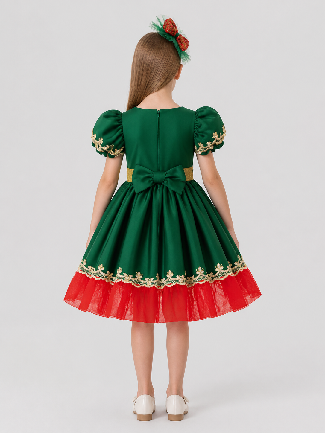 Carnival Dress with a Full Skirt for Performances back view