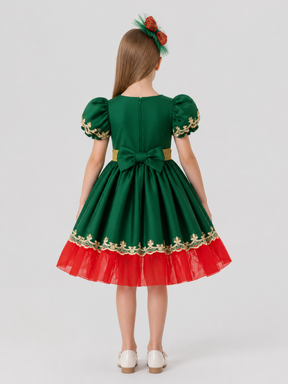 Carnival Dress with a Full Skirt for Performances back view