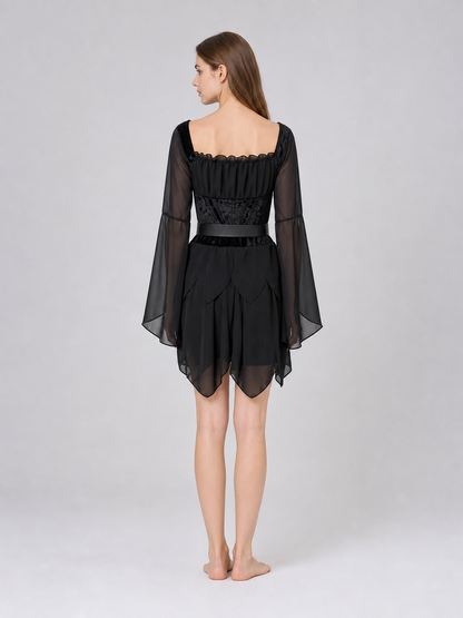 Gothic Dress with Corset and Belt for Cosplay