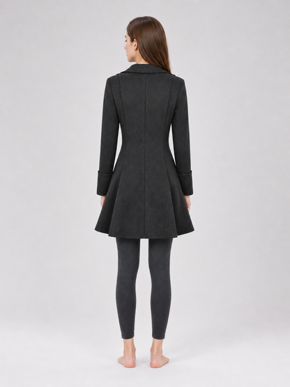 Gothic Long Frock Coat with High Collar