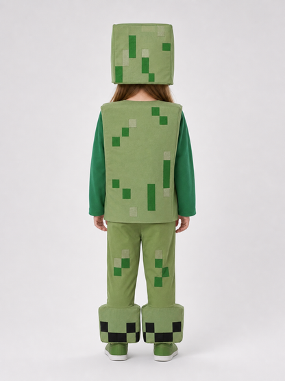 Minecraft Creeper Costume for Kids, Halloween Cosplay