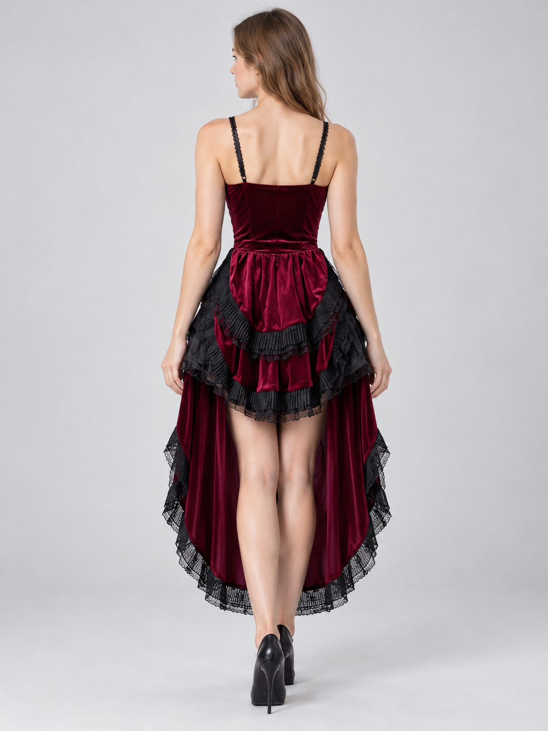 Gothic-Style Lace Carnival Dress