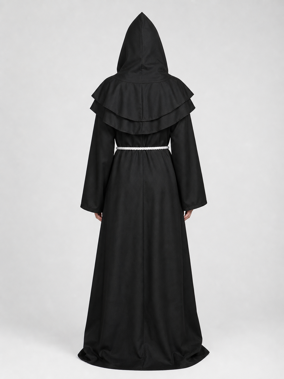 Hooded Monk Costume with Belt and Cross