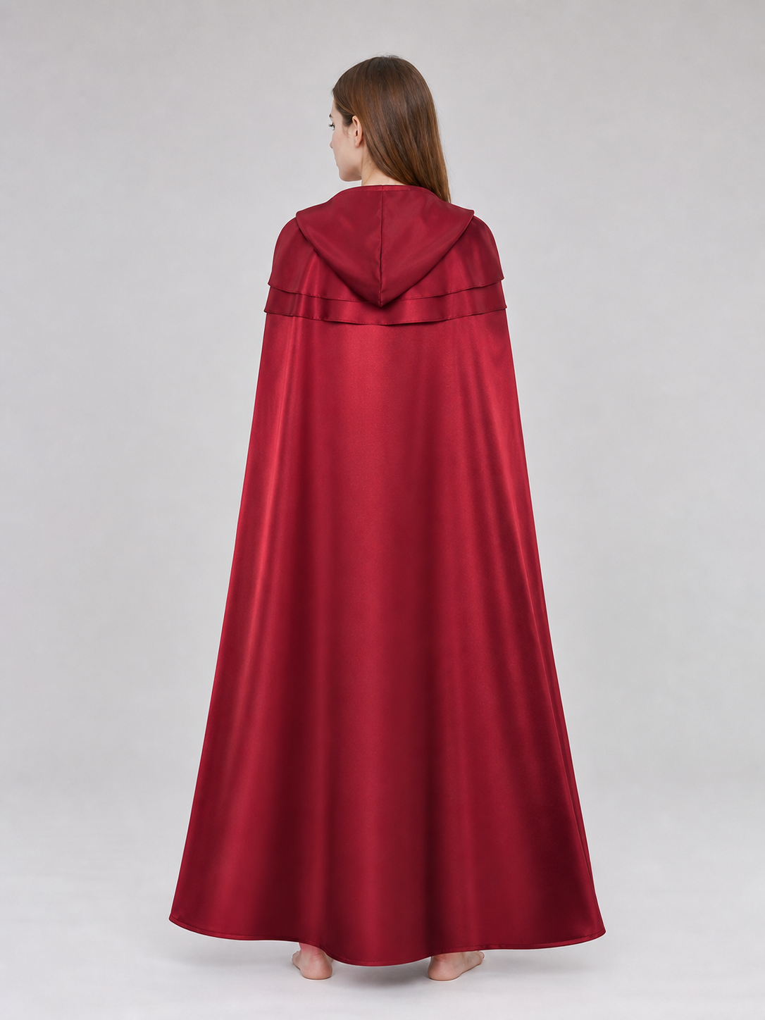 Red Hooded Cape Cloak with Pendant
