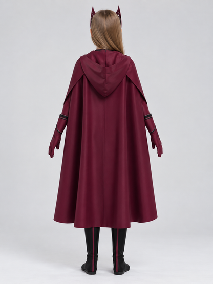 Scarlet Witch Cosplay Costume with Cape and Headpiece