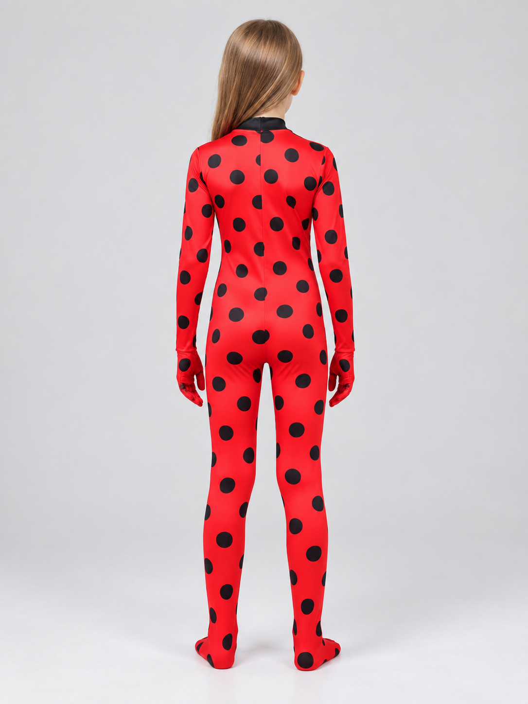 Red and Black Polka Dot Carnival Jumpsuit Costume