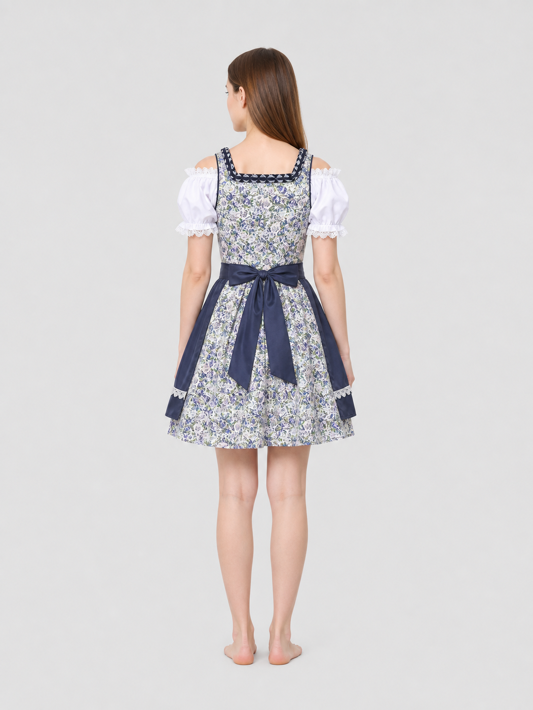 Folk Dress in Bavarian Style with Apron