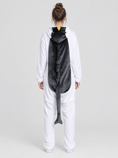 Insulated Hooded Kigurumi Pajama Jumpsuit with Tail