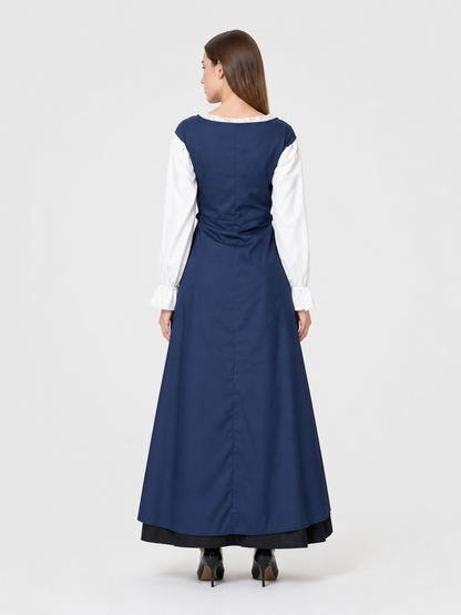 Halloween Witch Costume: Dress with Cape back view