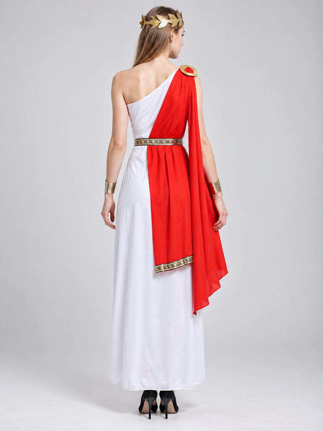 Carnival Costume with Asymmetrical Dress and Draping
