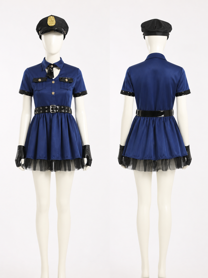Women's Police Costume, Fitted Carnival Dress